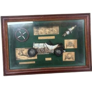 Mercedes 1908 Grand Prix Shadow Box Lautenschlager Vintage Car Decor